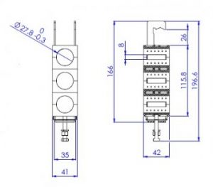 Cable Clamp ,Fix ,7/8inch ,3Way ,Hooking on round