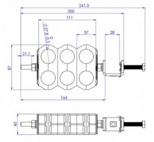 Twin 6 Cable Coaxial Clamp