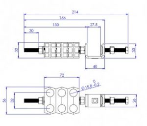 Twin 6 Feeder ½ LCF Cable Clamp