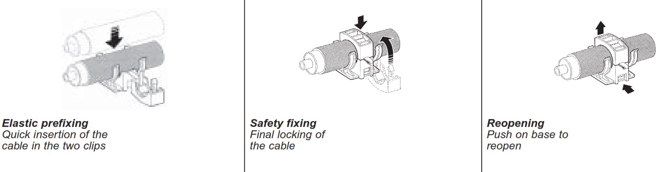 Cable clamps for radiating cables