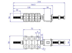 Optical Fiber and Power Cable Feeder Clamp