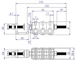 Optical Fiber and Power Cable Feeder Clamp