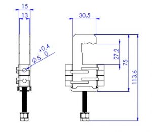Cable Clamp Fix RG223 2Way