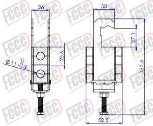ابعاد بست کابل rg214