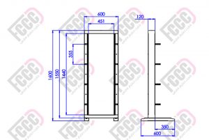 open -frame rack drawing