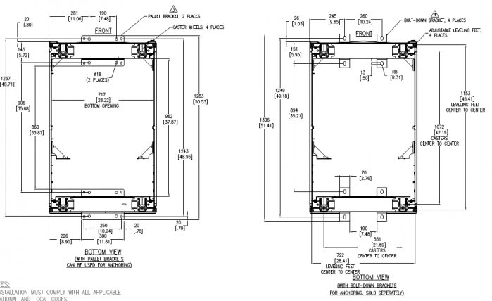 کابینت (رک درب دار) 19 اینچ طرح APC