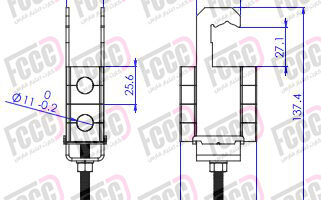 ابعاد بست کابل rg214